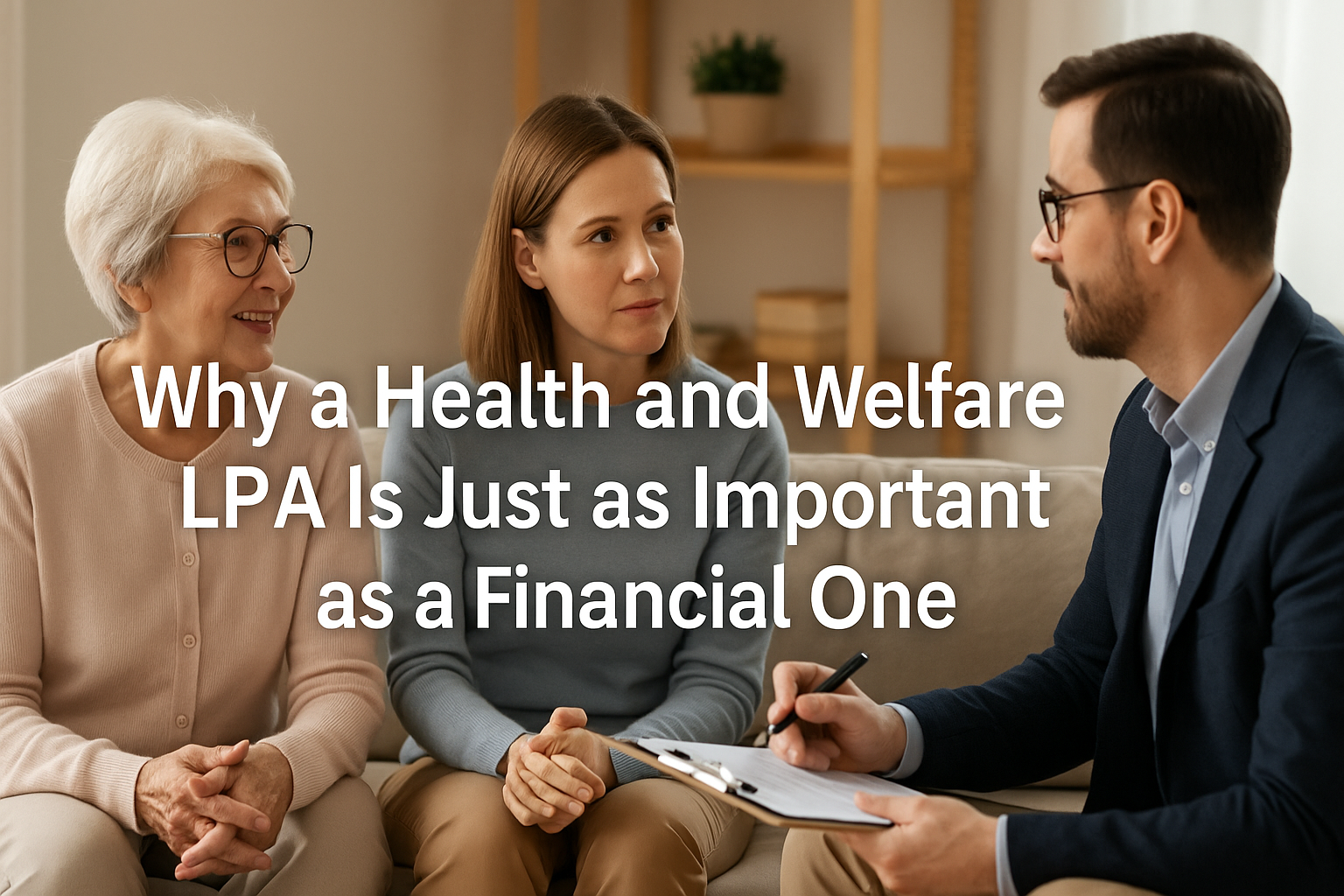 Advisor discussing Health and Welfare Lasting Power of Attorney with a family – Viva Planning